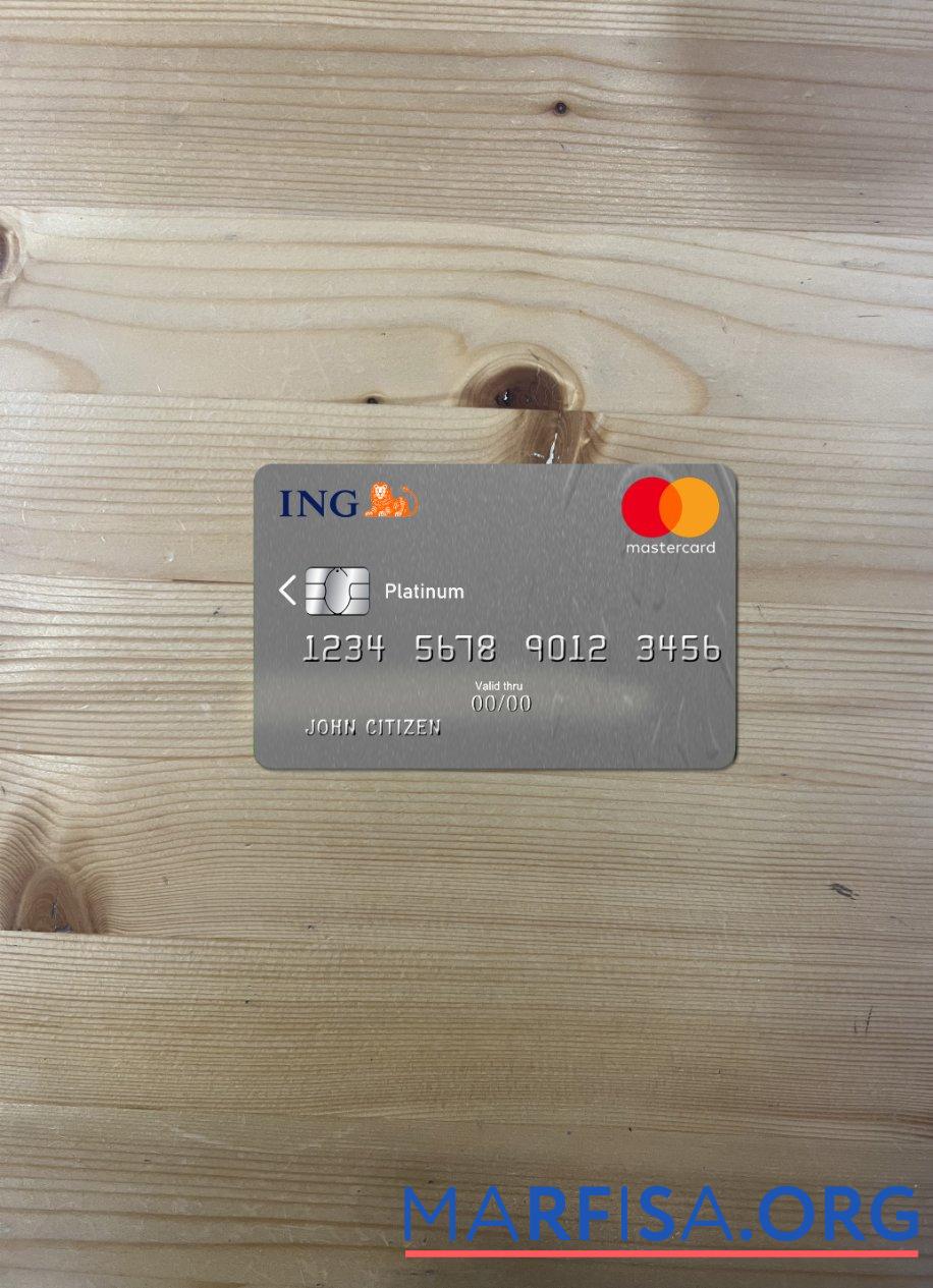Downloadable Netherlands ING bank mastercard platinum photolook front sample